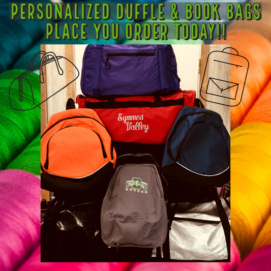 Personalized Duffle & Book Bags