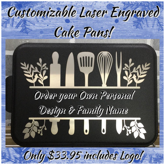Customizable Laser Engraved Cake Pans