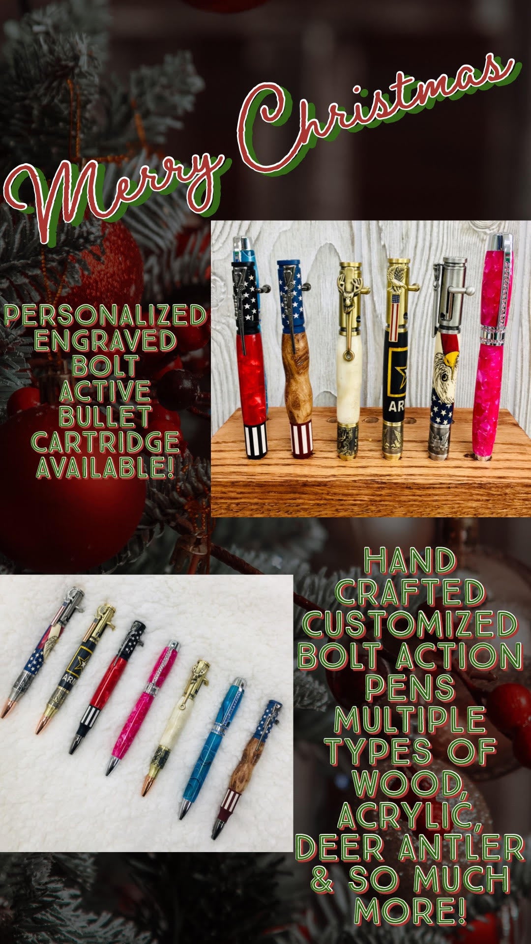 Hand Crafted Bolt Action Pens